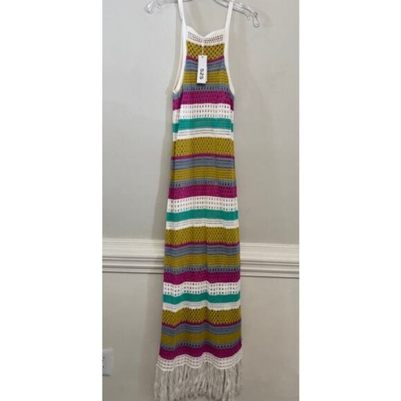 ANTHROPOLOGIE 525 AMERICA CROCHET MAXI DRESS Boem Small NWT - Picture 4 of 10